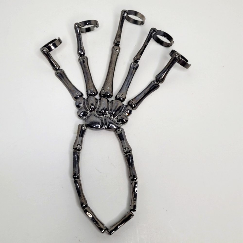 Skeleton Hand Bracelet Halloween Skull Ring Bracelet Gothic Accessories